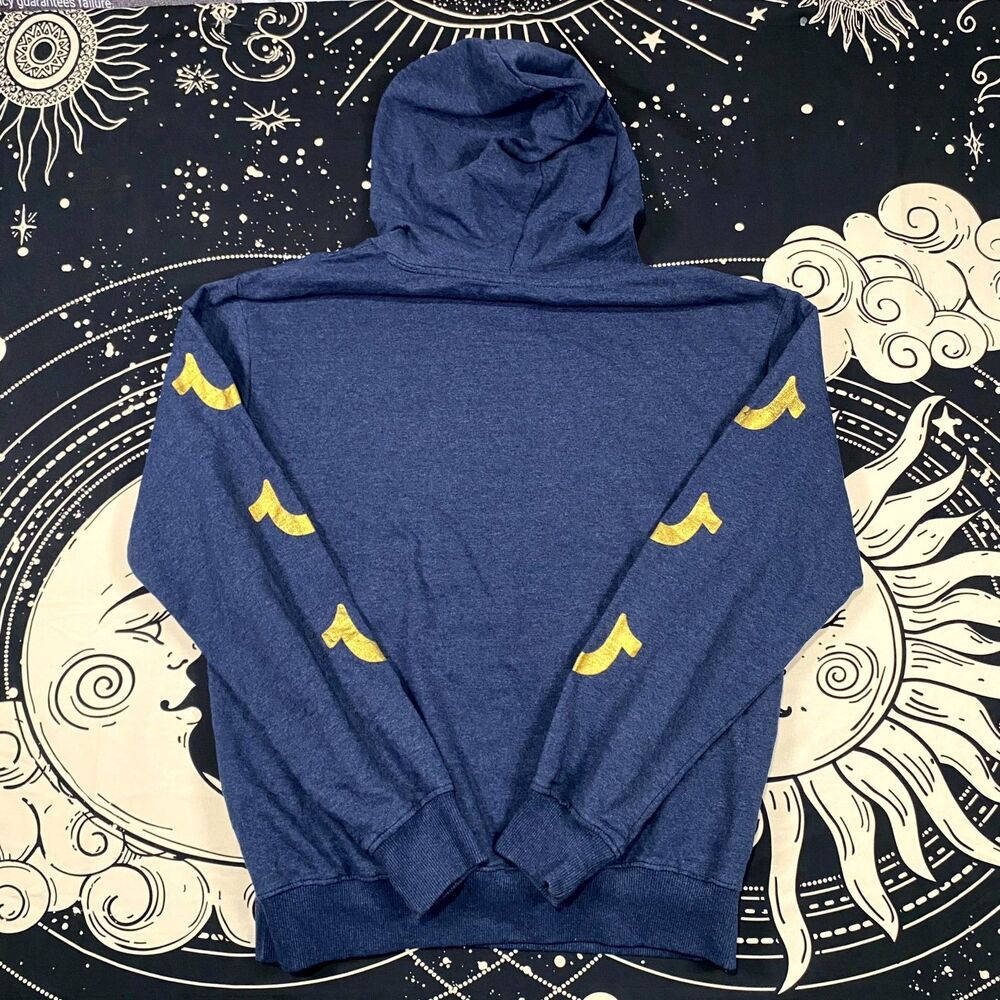 True Religion Hoodie Men's L Blue Cotton Graphic Print Loungewear Gym Training - Picture 2 of 6